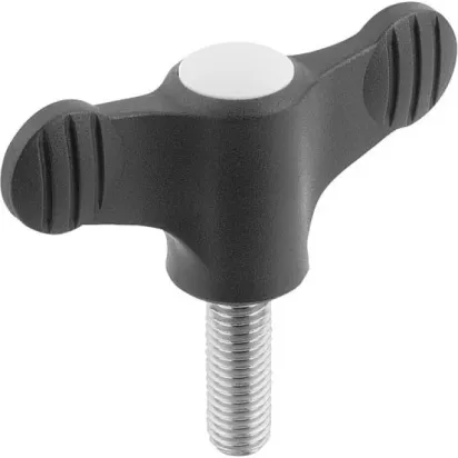 Kipp Novo.Grip Flügelgriff M6x30 Edelstahl Deckel lichtgrau