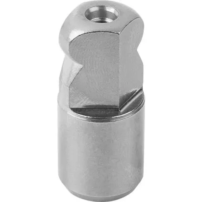 Kipp Aufnahmebolzen A=16 Form C mit Kugelansatz abgeflacht Edelstahl