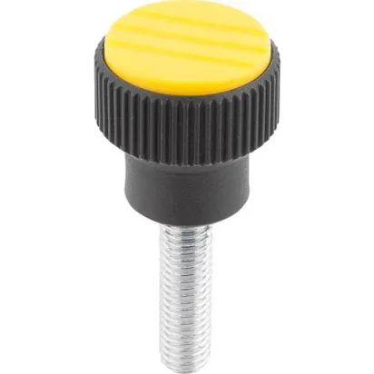 Kipp Novo.Grip Rändelknopf Gr. 2 M8x20 Deckel rapsgelb