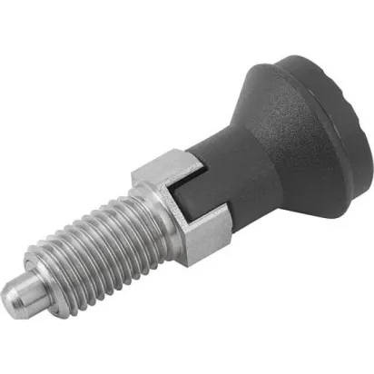 Kipp Arretierbolzen Gr. 4 Form C Arretierstift nicht gehärtet Edelstahl