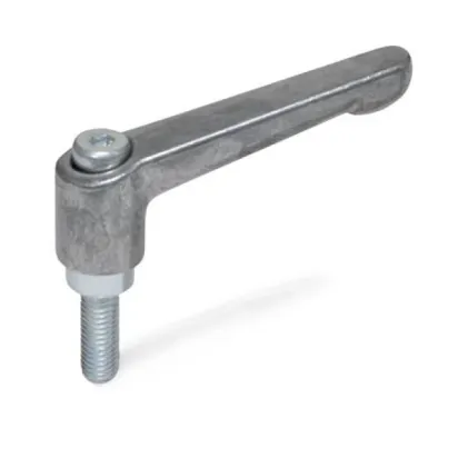 Ganter Verstellbare Klemmhebel, Unlackiert GN300.2-108, Schraube Stahl verzinkt
