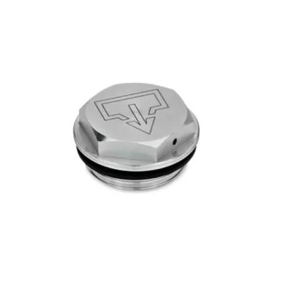 Ganter Verschlussschrauben, Aluminium GN741, mit Entlüftungsbohrung, mit DIN-Ablasssymbol, blank