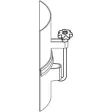 Kipp Haken mit Schnellspannsterngriff M6, L max=125