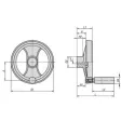 Kipp Speichenhandrad Kunststoff drehbarer Griff ohne Nut, D1=250, D2=24