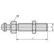 Kipp Gewindespindel M16x150 für Stellfuss, Edelstahl