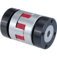 Norelem Elastomer-Klauenkupplung, Konusnabe+Spannring Gr. 700 L=155, D1+D2=24