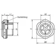 Kipp Aluminium-Ölschauglas D=29,5, D1=M22x1,5