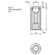 Kipp Pendelauflage Form K mit O-Ring D1=M12, L=25