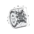 ZKLN3572 INA Axial-Schrägkugellager