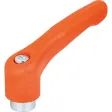 KIPP KLEMMHEBEL GR. 5, M16, HOCHLEISTUNGSTHERMOPLAST ORANGE