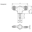 Kipp Novo.Grip Flügelgriff A=38 M6x30 Deckel verkehrsrot