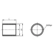 Norelem Gleitlager zylindrisch, D=20 D1=23 L=30 Stahl Komp: PTFE