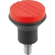 Kipp Novo.Grip Pilzknopf Gr. 1 M4x10 Deckel verkehrsrot Edelstahl