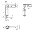 KIPP D=12 M20 SPERRRIEGEL MIT SECHSKANT
