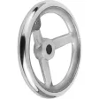 Kipp Handrad DIN950, Alu ohne Griff ohne Nut, D1=200, D2=22