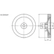 Kipp Scheibenhandrad Alu ohne Griff ohne Nut, D1=160, D2=15