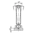 Kipp Gewindestift mit Kugeldruckzapfen D1=M10, L1=65