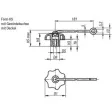 Kipp Sterngriff D1=32 M6 mit S.Band Form KS, Deckel rapsgelb, Edelstahl