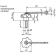 Kipp Sterngriff D1=40 M8x25 mit S.Band Form LS, Deckel rapsgelb, Edelstahl