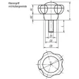 Kipp Novo.Grip Klemmgriff D=50 M10x45 Deckel lichtgrau