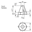 Kipp Auflagebolzen Form A D=M16, H=30