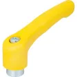 KIPP KLEMMHEBEL GR. 9, M05, HOCHLEISTUNGSTHERMOPLAST GELB RAL1021