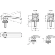 Ganter Exzenterspanner, Edelstahl GN927.7-82, Edelstahl-Auflagescheibe ohne Stellmutter