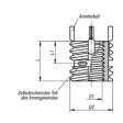 Kipp Gewindeeinsatz selbstsichernd D1=M16, D2=M22x1,5 Edelstahl