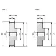 Norelem Zahnriemenscheibe Profil T5 B=30, N=60, Form B Aluminium