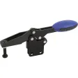 Kipp Schnellspanner horizontal M5 blau Fuss senkrecht