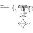 Kipp Kreuzgriff GG Form E, D1=100, D5=M20