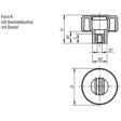 Kipp Novo.Grip Rändelrad Gr. 3 Form K D=63 M10, Deckel rapsgelb