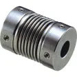 Norelem Metallbalgkupplung Klemmung mit Gewindestift Gr. 0,4 L=26 Aluminium