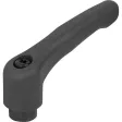 KIPP KLEMMHEBEL GR. 4, M12, HOCHLEISTUNGSTHERMOPLAST SCHWARZGRAU