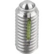 Kipp Federndes Druckstück M12 Kugel, long lok Edelstahl