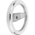 Kipp 2-Speichenhandrad Alu ohne Griff mit Nut, D1=200, D2=18