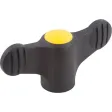 Kipp Novo.Grip Flügelgriff A=38 M6 Deckel rapsgelb Edelstahl
