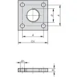 Norelem Montageflansch M25x1,5 Stahl H=12, L=54