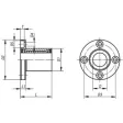 Norelem Linearkugellager D=12, mit Flansch