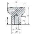 Kipp Pilzknopf Gr. 0 M3 Edelstahl