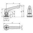 KIPP M10, KLEMMHEBEL MIT SPANNKRAFTVERSTÄRKER GR. 3