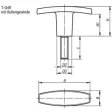 Kipp T-Griff A=71 M10x20