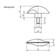 Kipp Flügelgriff A=60 M8x20