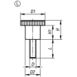 KIPP RÄNDELKNOPF D=M08X15