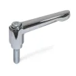 Ganter Verstellbare Klemmhebel, Verchromt GN300.2-45, Schraube Stahl verzinkt