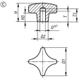 KIPP D1=50 KREUZGRIFF DIN6335