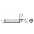 Kipp Gewindestift mit Druckzapfen DIN6332, D1=M8, L1=45