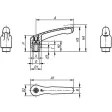 KIPP KLEMMHEBEL GR. 9, M04, HOCHLEISTUNGSTHERMOPLAST ORANGE