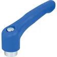 KIPP KLEMMHEBEL GR. 1, M05, HOCHLEISTUNGSTHERMOPLAST BLAU RAL5017