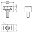 Kipp Keilspanner M16 mit Bearbeitungszugabe, B=40